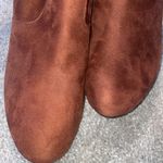 Boutique New cinnamon colored block heels faux suede tall zippered 9.5 Photo 10