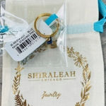 Anthropologie  Shiraleah Chicago Raval blue golden bohemian stacking ring NWT Photo 1