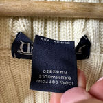 Lands' End Womens size XL 18 20 Fishermans Cable Knit Sweater Cream Cotton Photo 8