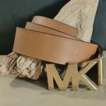 Michael Kors Women's Reversible Gold MK Logo Belt Size 42 Photo 1