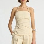 A.L.C. Charlotte Sateen Halter Top in Beige NWT Size 0 Retail $350 Photo 5