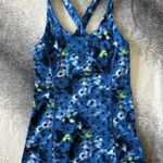 Lululemon Kanto Catch Me Racerback Tank Windy Blooms Sapphire Blue Size 4 Small Photo 0