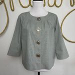 Michael Kors Womens Gray houndstooth Button Up Jacket blazer cape Size Medium Photo 15