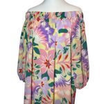 ASOS  DESIGN Floral‎ Maxi Dress Off Shoulder Trapeze Long Sleeve Tiered US 10 Photo 2