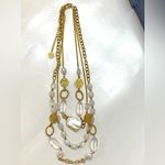 New Victoria Wieck Sterling Silver Natural Pearl Gold Plated Necklace Photo 1