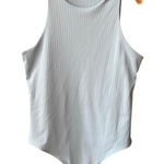 EXPRESS  Body Contour Sleeveless Ribbed Bodysuit Size XL Blue Smoothing Photo 0