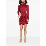 Zimmermann Draped Mini Dress in Garnet 2/Medium New Womens Long Sleeve Silk Photo 9