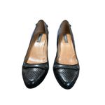 Ann Taylor  women's black patent leather snake print‎ heel size 8 Photo 1