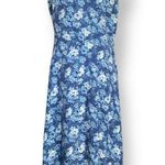Vintage 90s Rampage Blue Granny Floral Sleeveless Midi Dress Flowy Romantic Size M Photo 6
