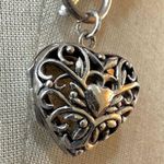 coral beaded sterling silver heart locket pendant necklace Orange Photo 5