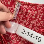 Free People Dress Womens Small Red Printed Marlow Tassel Coastal Boho Photo 4
