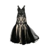 Vintage Cachet Black Lace Prom Mermaid Dress Size 2 Photo 2