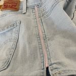 Levi's  Denim Jean Shorts Pink Side Seam Light Wash Size 28 Photo 6