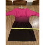 Catherine Malandrino  Helen Knit dress bellagio berry Ombre Pink black cinched M Photo 3