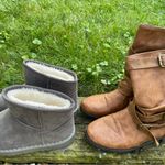 SheIn Set of 2  Gray Ankle Boots &‎ Brown Boots Photo 1