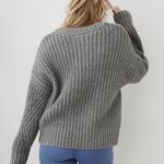 Aerie  Cozy Gray Oversized Crew Neck Sweater Size S Photo 1