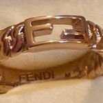 Fendi Baguette Metal Oro Rosa Ring Size M Photo 5
