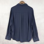 Universal Standard  Top Womens L 22-24 Stretch Button Front Clean Girl Minimalist Photo 3