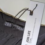 ZARA NEW Printed Jumpsuit with Metallic Thread Floral Gold Romper Babydoll XXL Photo 7