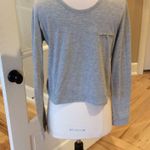 Esley Long Sleeve Crop Top Gray Womens M Photo 0