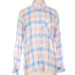 Rails  Blue and Peach Brandy Plaid Button-Down Shirt Women’s Size Small S Photo 3