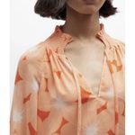 Ramy Brook NWT Clarke Floral-Printed Balloon-sleeve top blouse $345 Size Small Photo 2