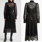 Farm Rio  Lace Tie Belt Long Sleeve Dress S Photo 13
