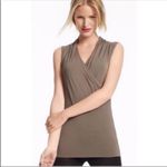 CAbi Taupe Draped Wrap Sleeveless Tank Top, Size S Photo 1