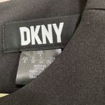 DKNY Black Fit & Flare Ruffle Zipper Dress Size 8 Photo 3