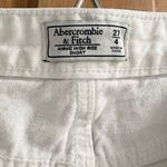 Abercrombie & Fitch Annie High Rise White Distressed Jean Shorts Size 27 Photo 3