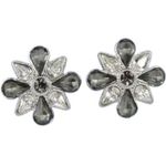 Black Diamond Vintage  Color Button Earrings Post AVON Photo 0