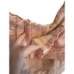 Storia Crop Top Women’s Peach Pink Eyelet Spaghetti Strap Off Shoulder Sz M Photo 3