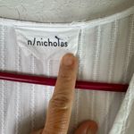 N/Nicholas Cotton White Eyelet Long Sleeve Mini Tiered Dress Size 6 Photo 7