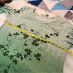 Collections Etc ombré Tunic Top 3 Leaf Clovers Women’s Size XXL Shark Bite Hem Photo 5