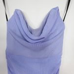 Michael Costello x Revolve India Periwinkle Blue Ruched Strapless Midi Dress Photo 8