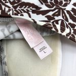 Victoria's Secret Halter Swim Top Removable Padded Cups Brown White Floral L Photo 2