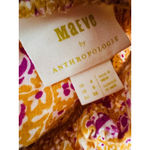 Anthropologie Maeve Goldie Embroidered Cross Stitch Yellow Blouse Size US 0 Boho Photo 10