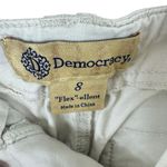 Democracy  Cream Cotton Lightweight Mid Rise Roll Tab Pants Size 8 Photo 4