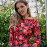 Saylor Cher Maxi Dress in Red Floral size Large Photo 1