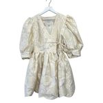 Sister Jane Dream Cowboy Kisses Jacquard Wrap Mini Dress Size Small White Photo 1