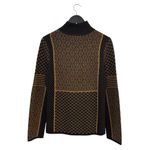 Krimson Klover Pow Zip Neck Merino Wool Sweater Pecan Nordic Jacquard Medium Tan Photo 3