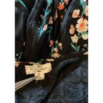 Mason & Belle black floral crinkle blouse Size M Photo 1