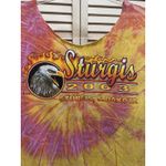 Tie Dye‎ Sturgis South Dakota 2003 Cutoff Sleeveless T Shirt Size Large Orange Photo 3
