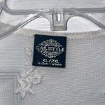 White Lace Kimono Cardigan Plus XL/2XL Sheer Boho Embroidered Crochet Hem Size 1X Photo 3