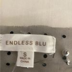 Endless Blu Bloomingdales Lucinda Mesh Embellished Pearl Crop Top Holiday party Black Photo 6