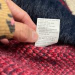 LA FEE MARABOUTEE Sz Sm Women's Blue Sweater With Red/Coral Photo 5