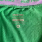 Nike Pro Womens V neck Athletic Shirt Green Top Size Medium C Photo 7