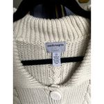 Pacific Heights Y2K Cream Cable Knit Chunky Babydoll Sweater Cardigan Medium Rib White Photo 1