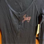 Juicy Couture  Pam Gela Regal 26" Henley Sleepwear Pajama Top Blue Women's Medium Photo 6