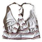 Free People Gidget Sports Bra Ivory Combo Stripe Women's Size Small Tan Photo 3